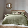 Lark Cotton Muslin Duvet Set - Eucalyptus