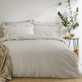 Hebden Stripe Cotton Duvet Set - Natural