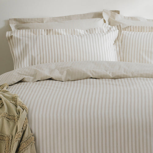 Hebden Stripe Cotton Duvet Set - Natural - image 2