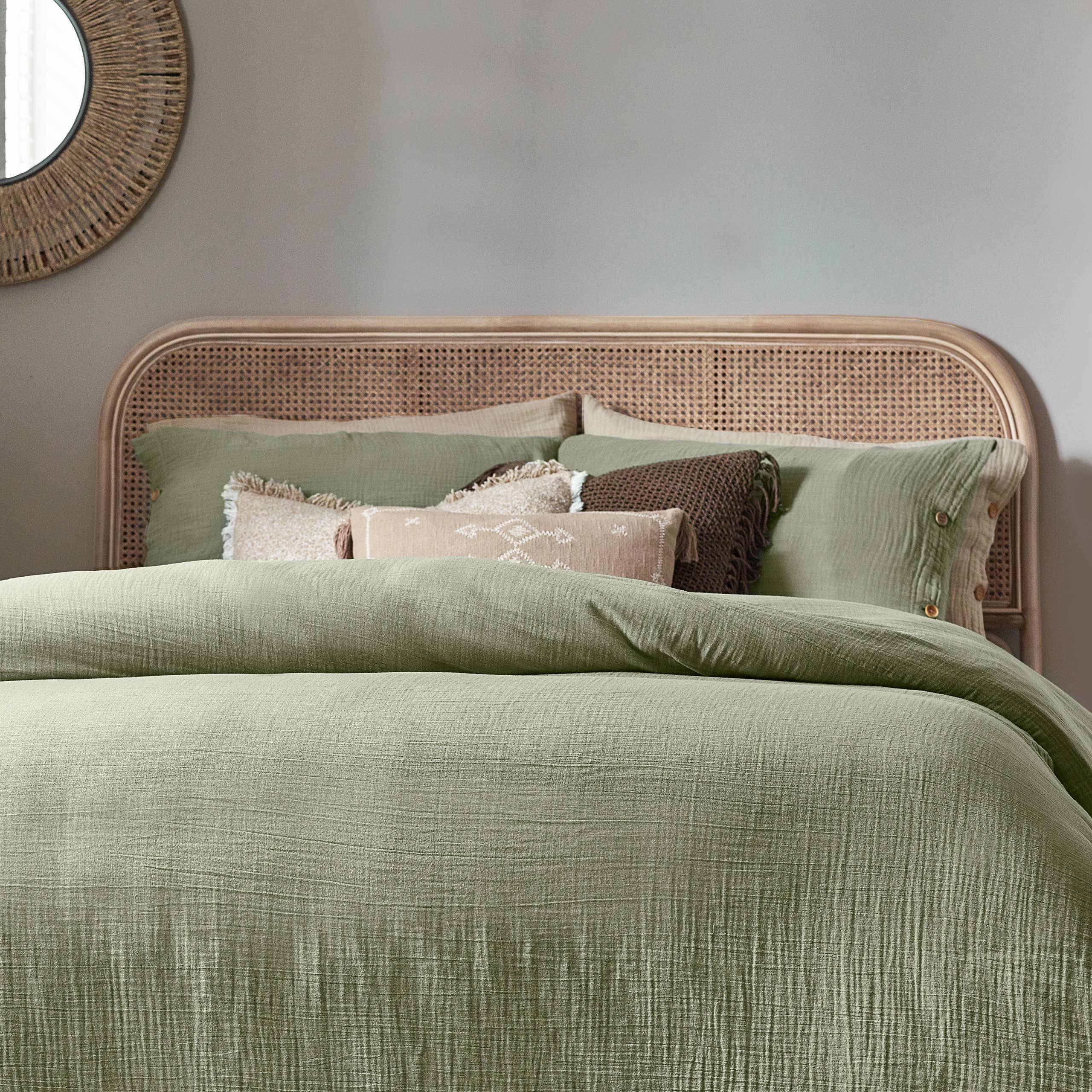 Lark Cotton Muslin Duvet Set - Eucalyptus - image 3