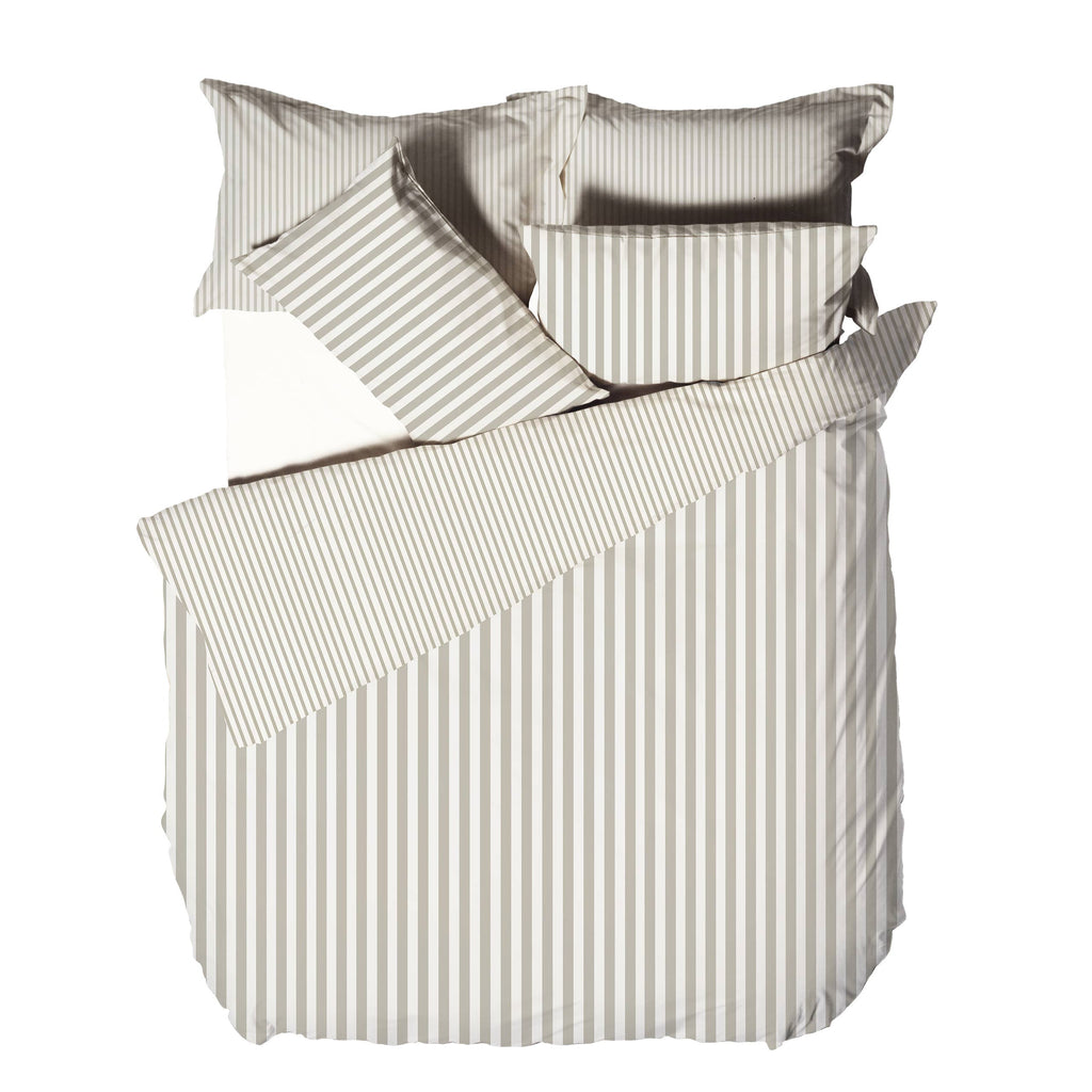 Hebden Stripe Cotton Duvet Set - Natural - image 4