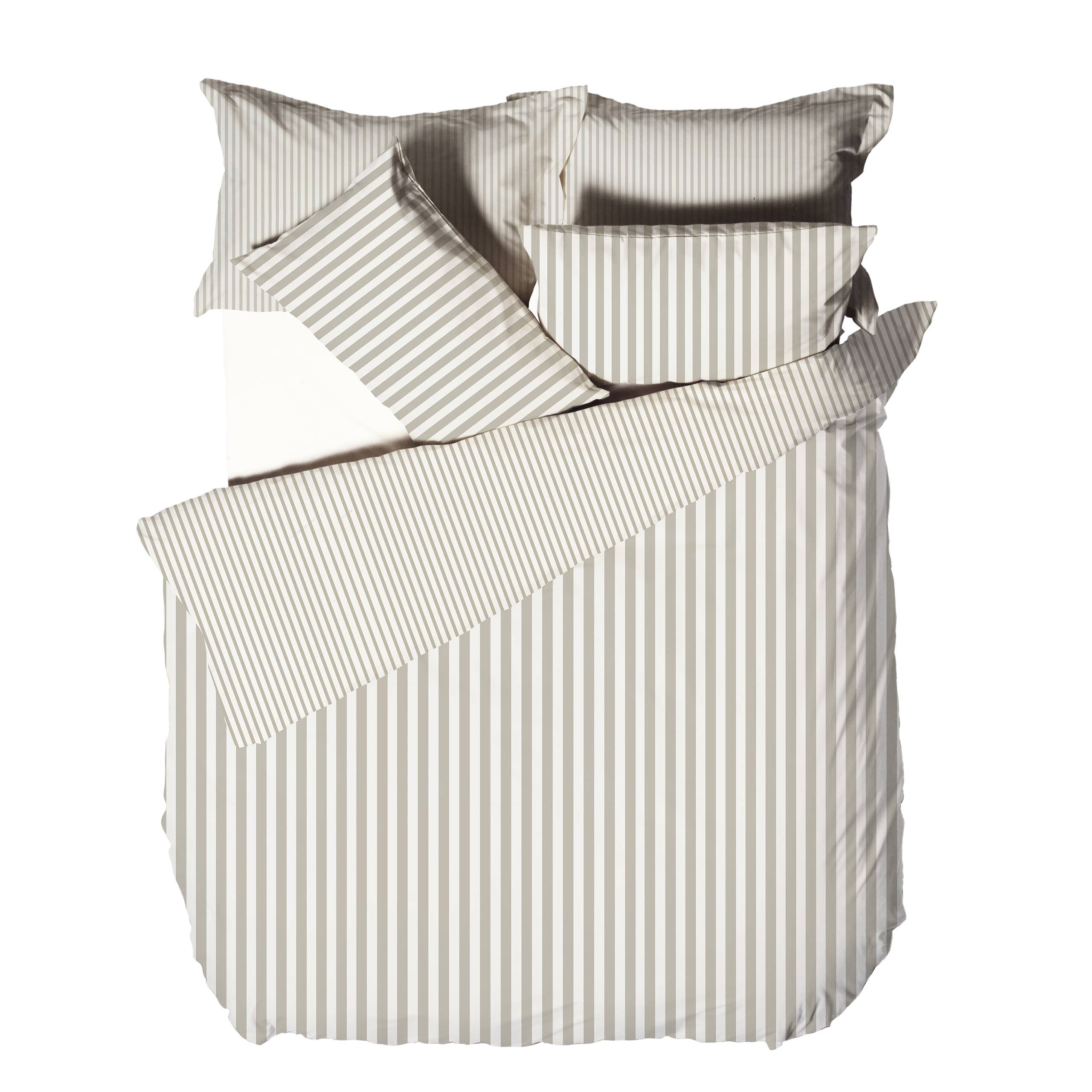 Hebden Stripe Cotton Duvet Set - Natural - image 4